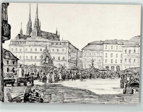 Brno Marktplatz Krautmarkt sign. H. Dietze