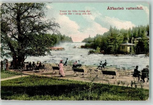 Upsalla 1917 Gasthaus Älfkarleö Vattenfall