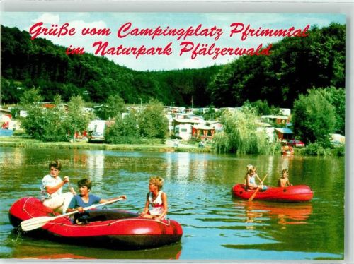 Sippersfeld Campingplatz Pfrimmtal i. Naturpark Pfälzerwald Schlauchboot