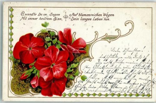 1906 Blumen Spruch