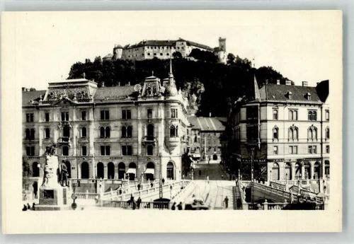 Ljubljana Grad Burg Festung Laibacher Schloss Brücke