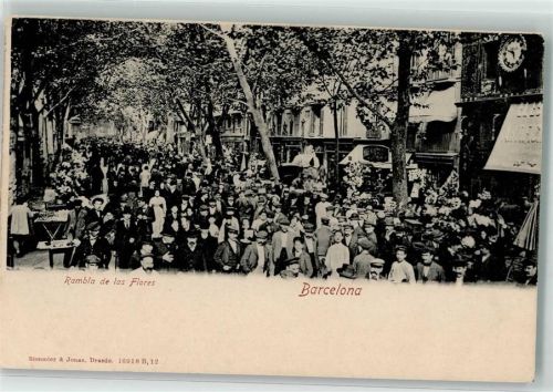 Barcelona 1912 Rambla de la Flores