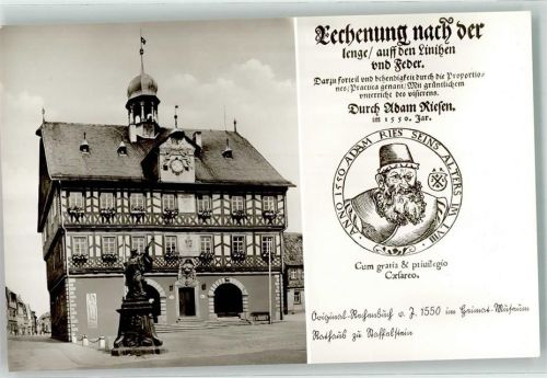 Staffelstein Adam Riese Rechenmeister Denkmal Rathaus