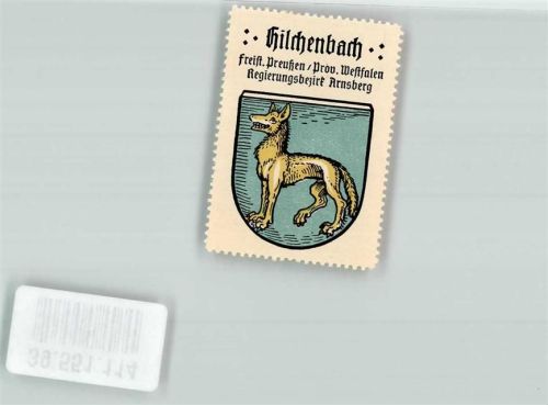 Hilchenbach Klebemarke Stadtwappen Hilchenbach Kaffee Hag Nr.29