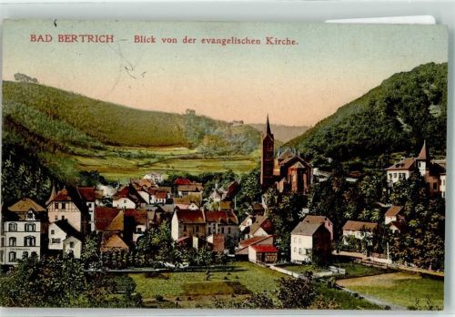 Bad Bertrich 1908 Blick von der Ev. Kirche