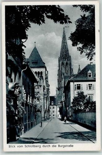 Freiburg Blick vom Schloßberg durch die Burgstraße Münster Deutsche Heimatbilder Schwarzwald