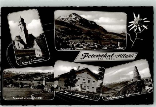 Petersthal Pfarrkirche Pension und Kaufhaus Fichtl Foto Ako