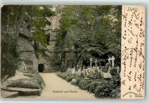 Hain 1903 Kirchhof und Ruine