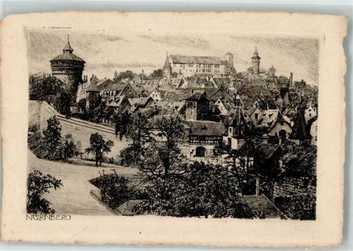 Nürnberg Vogelschau sign. Franz Jander