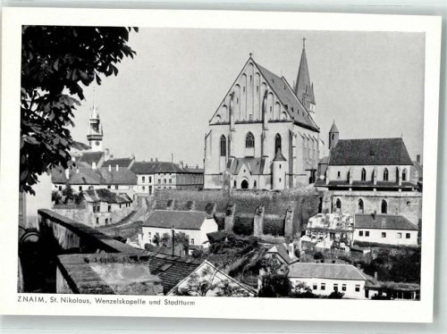 Znojmo St. Nikolaus Kirche Stadtturm Aus Jahrweiser Schönes Sudentenland