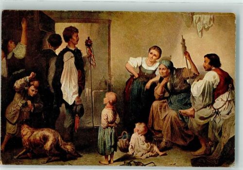 Einladung zur Hochzeit sign. M. Munkacsy Galerie U.P. 509.