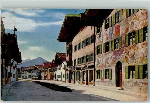 Mittenwald 1925 Obere Marktstraße mit Neunerhaus und Reitherspitze Novitas-Verlag 501/2