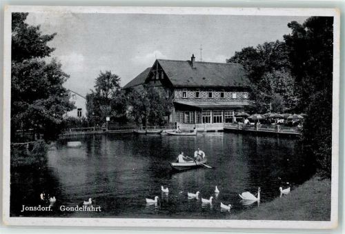 Kurort Jonsdorf 1942 Gondelfahrt vor dem Kurhaus
