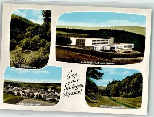 Springen Sauerbrunnen Schulungsheim Erholungsheim Wispertal Gruß