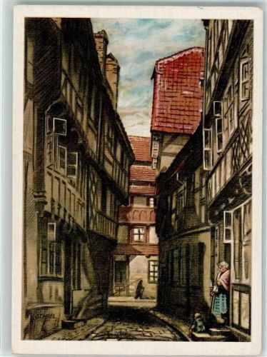 Halberstadt Sackgasse am Sackplatz sign.Schiel Nr 3