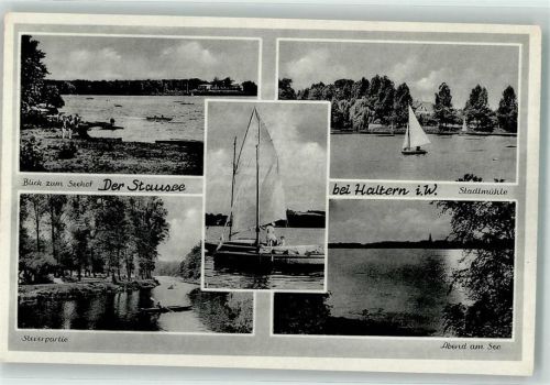 Haltern Stadtmühle Stever Hotel Seehof Segelboot