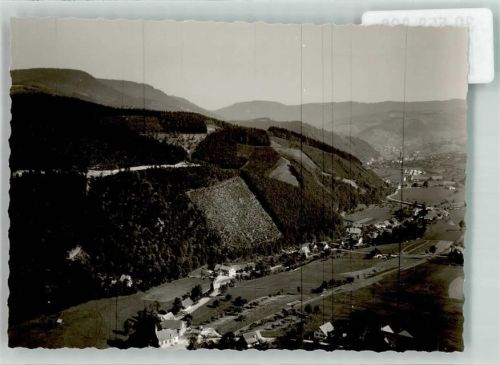 Unterharmersbach Foto Original aus Archiv eines Ansichtskartenverlag Fliegeraufnahme von Unterharmersbach Ort handschriftlich