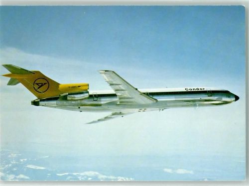 Europa Jet Boeing 727-200 Werbung Cheesy Frischkäse Condor Foto AK