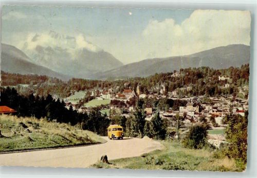 Berchtesgaden Watzmann Blick von der Obersalzherrnstraße Postbus