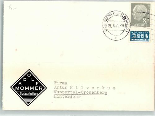 Elberfeld Adolf Mommer Glasbearbeitung Friedrich Ebert Straße Geschäftskorrespondenz