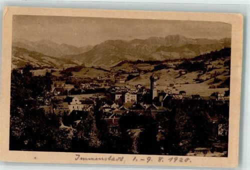 Immenstadt 1920 mit Pfarrkirche St. Nikolaus Fotograf Wengenmayr Nr. 267