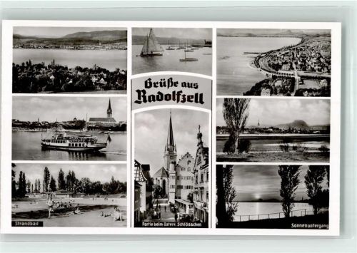 Radolfzell Grüsse Strandbad Motorschiff Österreichisches Schlösschen