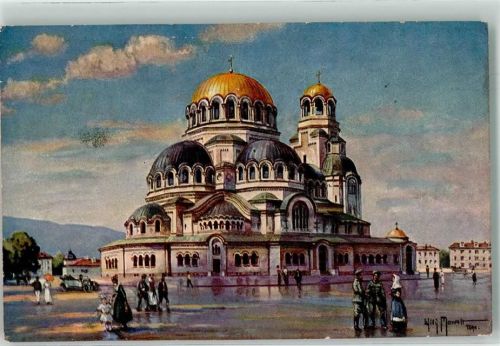 Sofia sign. W.Moralt Balkanansichtskarten Kathedrale Künstlerkarte