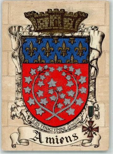 Amiens Wappen Lithographie