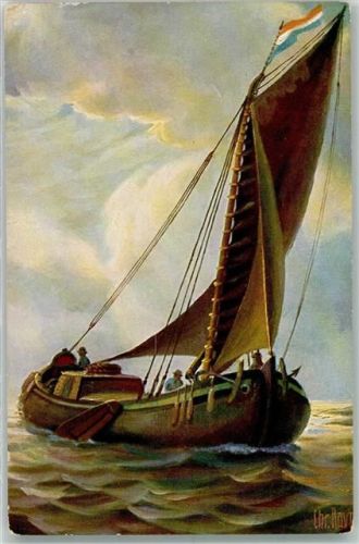 sign. Rave, Christopher Holländischer Küstenfahrer Marine-Galerie Karte Nr. 177