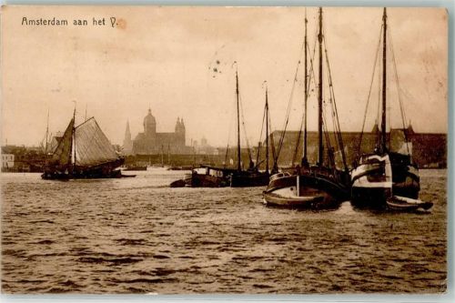 Amsterdam 1920 aan het Y Segelboot