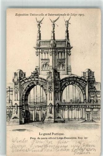 Liege 1905 Ausstellung 1905 Lithographie