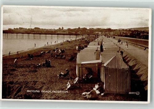 Paignton 1930 Schwimmbad Strand