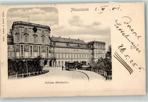 Mannheim 1901 Mannheimer Schloss Straßenbahn