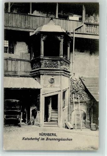 Nürnberg 1908 Kutscherhof im Brunnengässchen