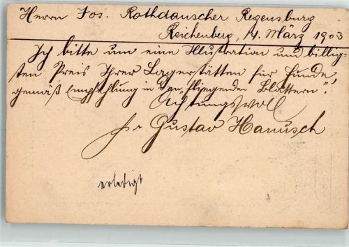 Dlouhy Most 1903 Gustav Hanusch