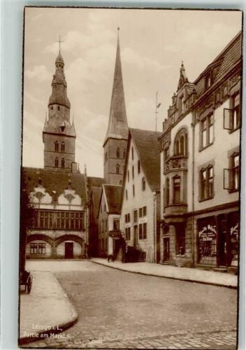 Lemgo Partie am Markt Kirche Geschäft
