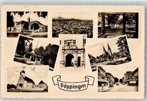 Göppingen Rathaus Brunnenhäusle Oberhofenkirche Hauptstraße
