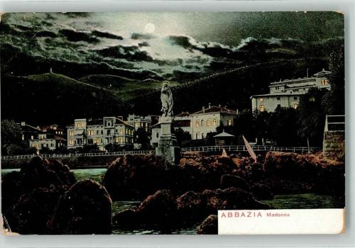 Opatija 1906 Denkmal Madonna Mondschein