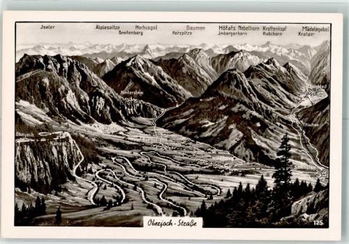 Oberjoch Jochstraße Panorama Hinterstein Bad Oberdorf Hindelang Kanzel Sonthofen Iseler Breitenberg Rubihorn Kratzer Daumen Hochvogel