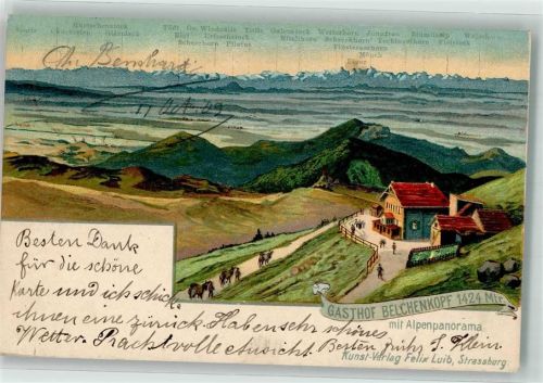 Guebwiller 1903 Gasthaus Belchenkopf