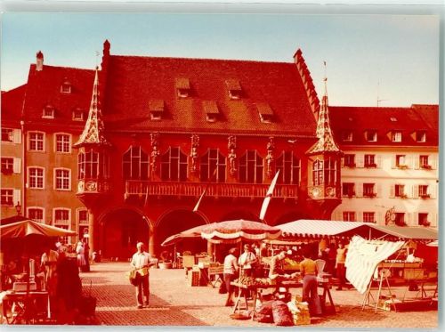 Freiburg Altes Kaufhaus Marktszene Ort handschriftlich