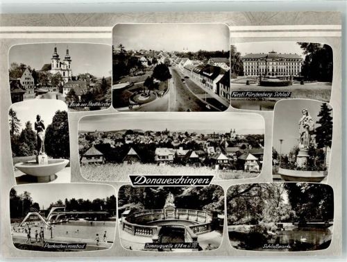Donaueschingen Stadtkirche Schwimmbad Fürstlich Fürstenbergisches Schloss Donauquelle Schlosspark