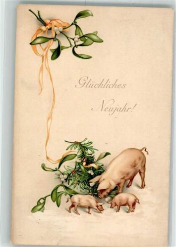 Neujahr Schwein Mistel Nr. 671