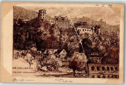 Heidelberg 1899 Schloss Verlag E. König