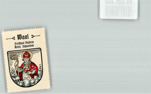 Waal Vignette Wappen Religion Freisaat Bayern Kreis Schwaben Gold Rot