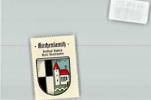 Kirchenlamitz Wappen Freistaat Bayern Kreis Oberfranken Kirche Schwarze Weiß Kaffee Hag
