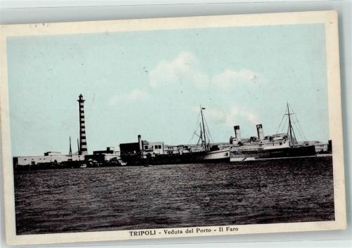 Tripoli 1936 Leuchtturm Hafen