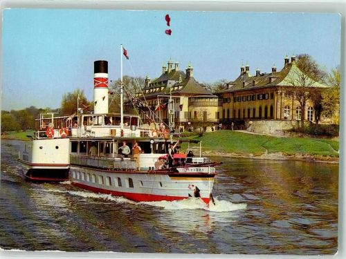 Pillnitz Raddampfer Dresden Schloss Schiffpost Weiße Flotte