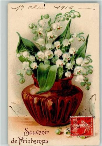 1910 Vase Lithographie