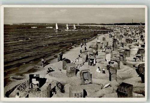 Swinemünde 1938 Schwimmbad Strand Schiffspost T.S.Tannneberg